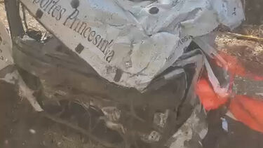 Vídeo mostra destroços de camião abalroado por comboio em Viana do Alentejo