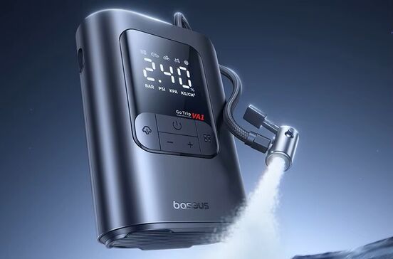 Compressor portátil Baseus GoTrip VA1 com manómetro digital e bateria de 5000 mAh