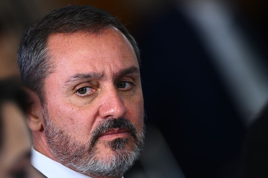 Andrei Rodrigues, diretor-geral da Polícia Federal, participa numa cerimónia de assinatura de uma lei no Palácio do Planalto, em Brasília, Brasil, a 4 de setembro de 2026