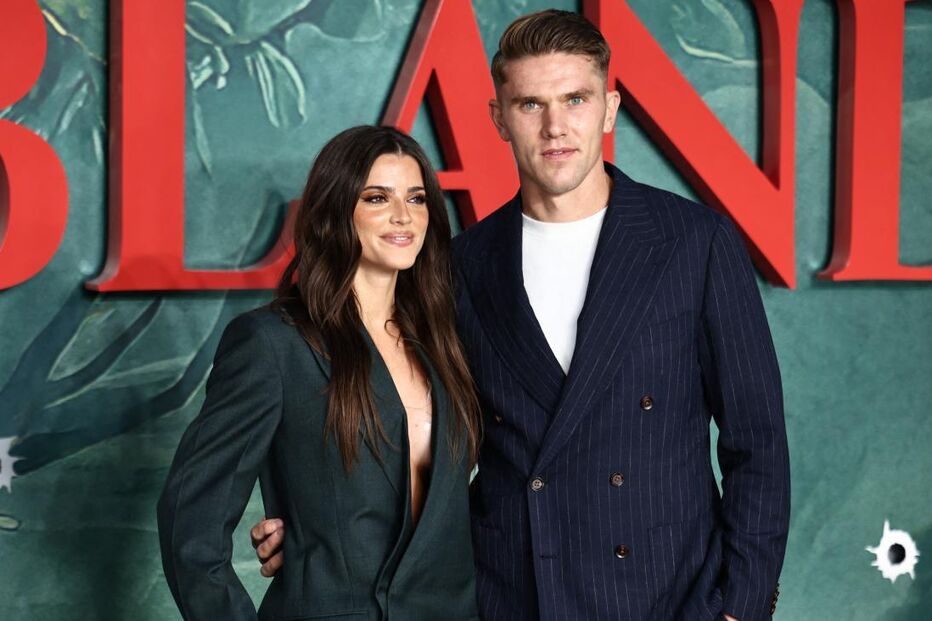 Inês Aguiar e Viktor Gyokeres posam em evento em Londres