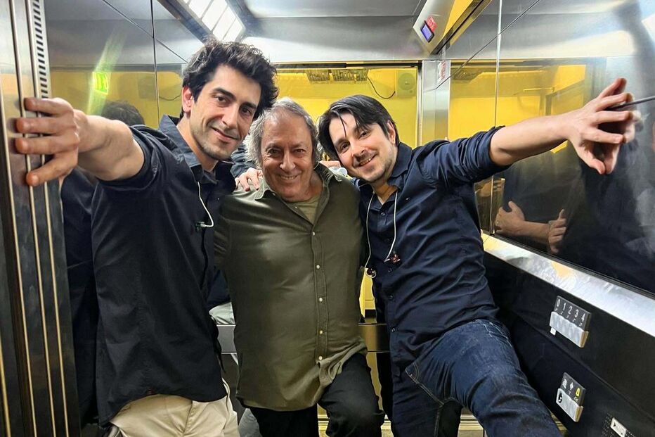 Jorge Palma com os filhos, Francisco e Vicente