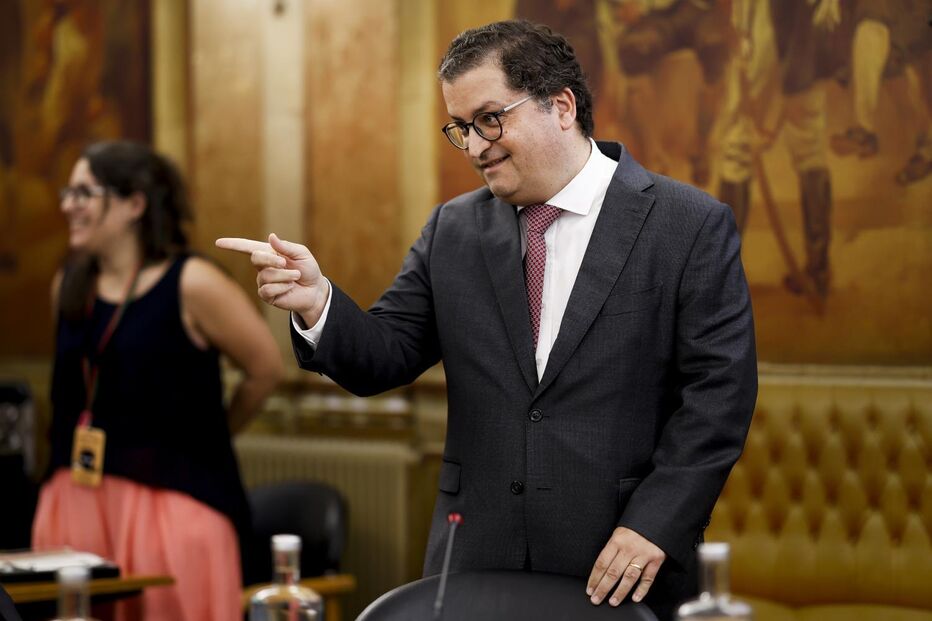 O ministro de Estado e das Finanças, Joaquim Miranda Sarmento,