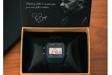 O Casio F-91W de Rui Borges em caixa personalizada com citação