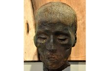 Cabeça mumificada no Museu de Glasgow