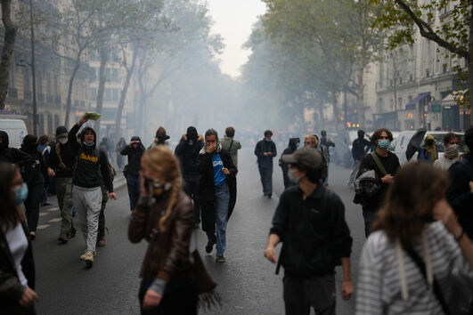 Protestos de alunos em França