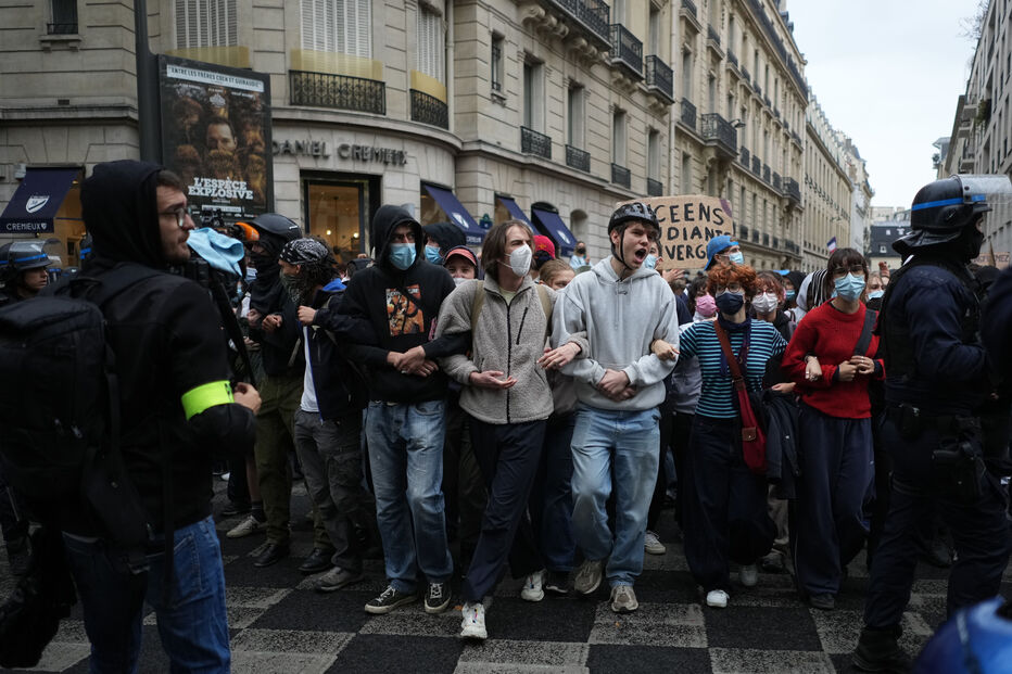 Protestos de alunos em França