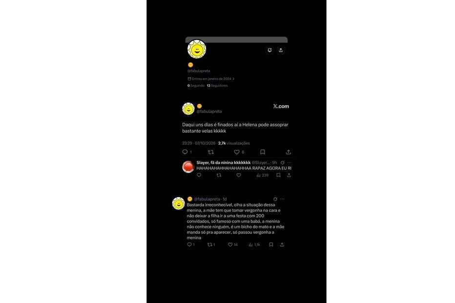 Helena, filha de Neymar, alvo de ataques nas redes sociais