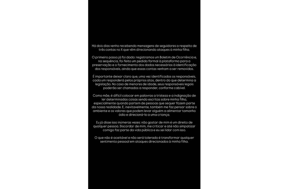 Ataques direcionados à filha de Neymar nas redes sociais levaram a um Boletim de Ocorrência