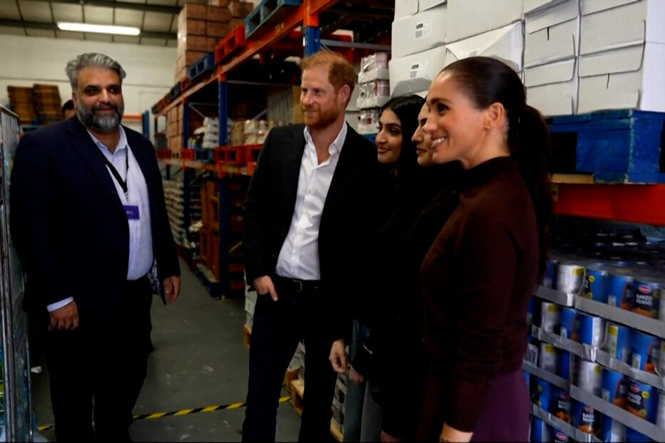 Príncipe Harry e Meghan Markle em Nottingham