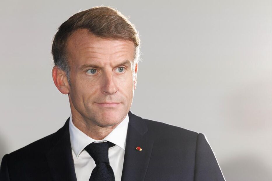 French President Emmanuel Macron attends a press conference on the