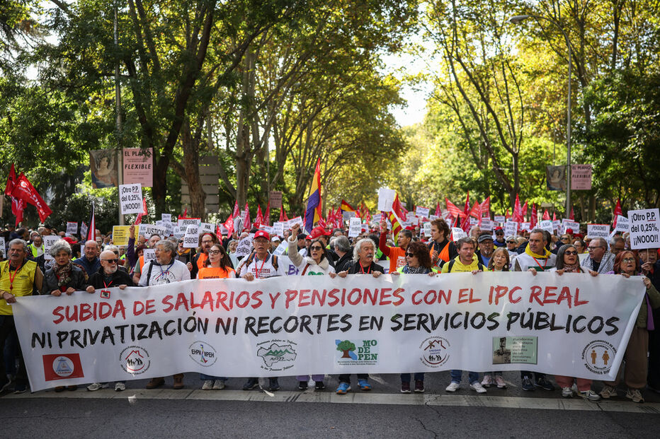 Espanhóis manifestaram-se em defesa do sistema público de pensões 
